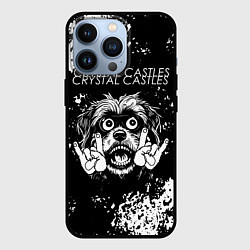 Чехол для iPhone 13 Pro Crystal Castles рок пес, цвет: 3D-черный