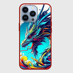 Чехол для iPhone 13 Pro Japanese dragon - tattoo irezumi, цвет: 3D-красный