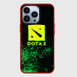 Чехол для iPhone 13 Pro DOTA2 кислотное лого краски, цвет: 3D-красный