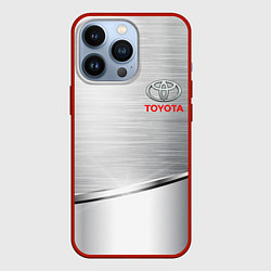 Чехол для iPhone 13 Pro Toyota metalic brend, цвет: 3D-красный