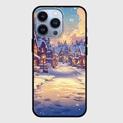 Чехол для iPhone 13 Pro Уютный снежный городок, цвет: 3D-черный