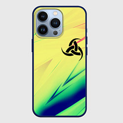 Чехол для iPhone 13 Pro Славянская символики лого, цвет: 3D-тёмно-синий