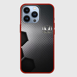 Чехол для iPhone 13 Pro Honda metal auto, цвет: 3D-красный