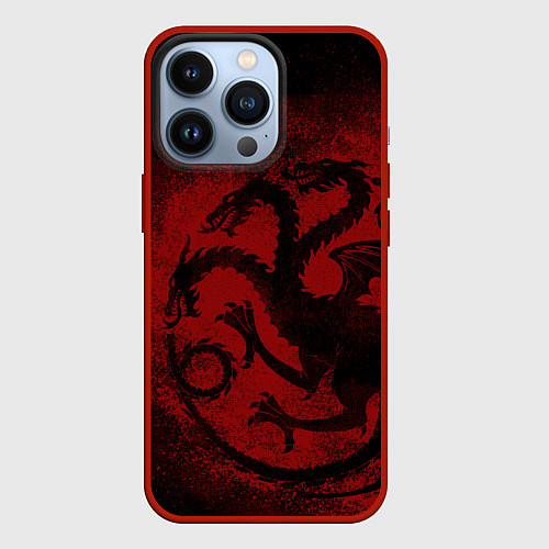 Чехол iPhone 13 Pro Targaryen house Game of Thrones / 3D-Красный – фото 1