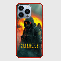 Чехол для iPhone 13 Pro Stalker 2 боец, цвет: 3D-красный