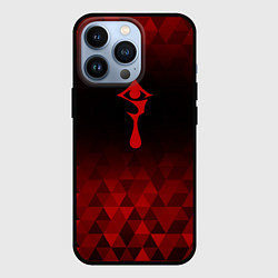 Чехол для iPhone 13 Pro Hellsing red poly, цвет: 3D-черный