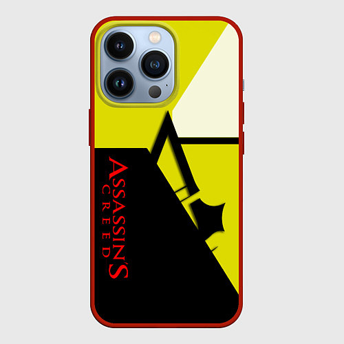 Чехол iPhone 13 Pro Assassins Creed geometry logo / 3D-Красный – фото 1