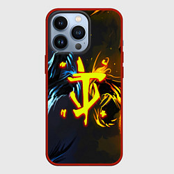 Чехол для iPhone 13 Pro Doom logo monster, цвет: 3D-красный