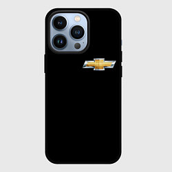 Чехол для iPhone 13 Pro Chevrolet logo, цвет: 3D-черный