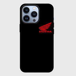 Чехол для iPhone 13 Pro Honda red logo auto steel, цвет: 3D-черный