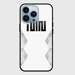 Чехол для iPhone 13 Pro Gidle white poly, цвет: 3D-черный