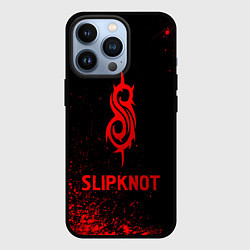 Чехол для iPhone 13 Pro Slipknot - red gradient, цвет: 3D-черный