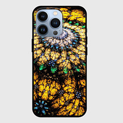 Чехол для iPhone 13 Pro Оптический узор текстура, цвет: 3D-черный