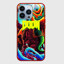 Чехол для iPhone 13 Pro Doom monster mars, цвет: 3D-красный