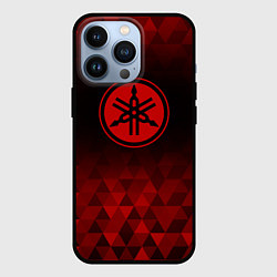 Чехол для iPhone 13 Pro Yamaha red poly, цвет: 3D-черный