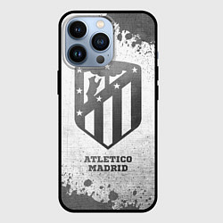 Чехол для iPhone 13 Pro Atletico Madrid - white gradient, цвет: 3D-черный