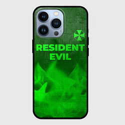 Чехол для iPhone 13 Pro Resident Evil - green gradient посередине, цвет: 3D-черный