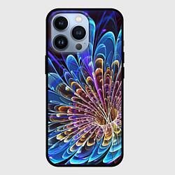 Чехол для iPhone 13 Pro Оптический цветок узор, цвет: 3D-черный