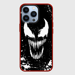 Чехол для iPhone 13 Pro Venom logo, цвет: 3D-красный