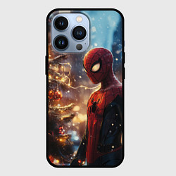 Чехол для iPhone 13 Pro Spider-man new year, цвет: 3D-черный