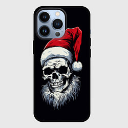 Чехол для iPhone 13 Pro Santa skull, цвет: 3D-черный