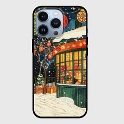 Чехол для iPhone 13 Pro Праздничная атмосфера кафе, цвет: 3D-черный