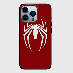 Чехол для iPhone 13 Pro SpiderMan - logo, цвет: 3D-черный