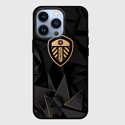 Чехол для iPhone 13 Pro Leeds United golden poly, цвет: 3D-черный