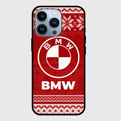 Чехол для iPhone 13 Pro Новогодний BMW, цвет: 3D-черный