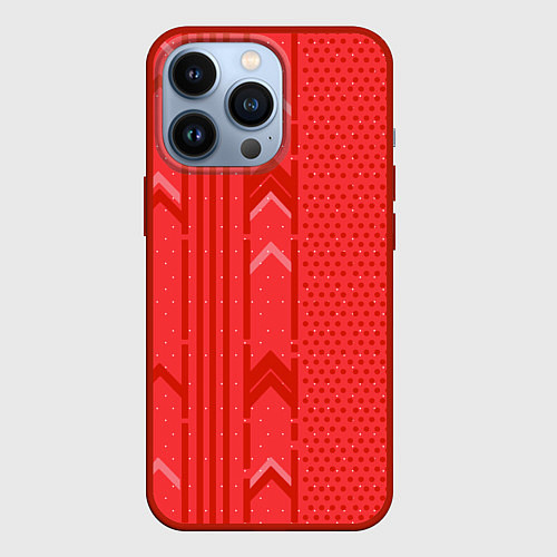 Чехол iPhone 13 Pro Закулисье красные обои / 3D-Красный – фото 1
