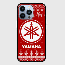 Чехол для iPhone 13 Pro Новогодний Yamaha с оленями, цвет: 3D-черный