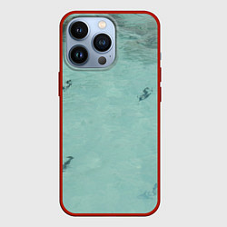 Чехол для iPhone 13 Pro Лагуна sea, цвет: 3D-красный