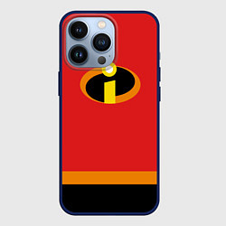 Чехол для iPhone 13 Pro Суперсемейка костюм, цвет: 3D-тёмно-синий