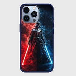 Чехол для iPhone 13 Pro Дарт Вейдер - две стороны силы, цвет: 3D-тёмно-синий