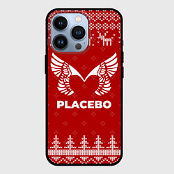 Чехол для iPhone 13 Pro Новогодний Placebo с оленями, цвет: 3D-черный