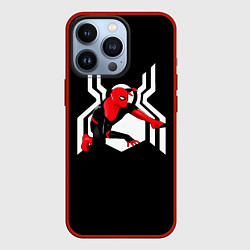 Чехол для iPhone 13 Pro Spider emblem, цвет: 3D-красный