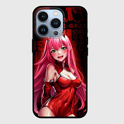 Чехол для iPhone 13 Pro Zero Two anime sexy, цвет: 3D-черный