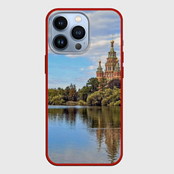 Чехол для iPhone 13 Pro Собор святых апостолов Петра и Павла в Петергофе, цвет: 3D-красный