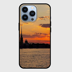 Чехол для iPhone 13 Pro Петропавловская крепость ранним утром, цвет: 3D-черный