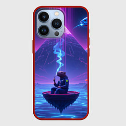 Чехол для iPhone 13 Pro Капибара в лодке, цвет: 3D-красный