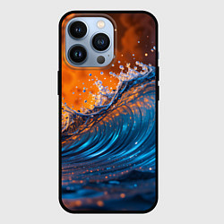 Чехол для iPhone 13 Pro Волна и огонь, цвет: 3D-черный