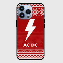 Чехол для iPhone 13 Pro Новогодний AC DC, цвет: 3D-черный