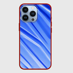 Чехол для iPhone 13 Pro Синий пластик, цвет: 3D-красный