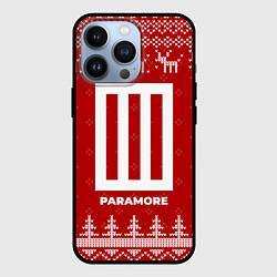 Чехол для iPhone 13 Pro Новогодний Paramore с оленями, цвет: 3D-черный