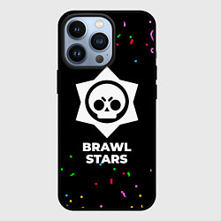 Чехол для iPhone 13 Pro Brawl Stars конфети, цвет: 3D-черный