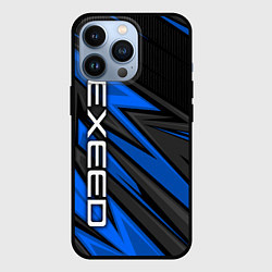 Чехол для iPhone 13 Pro Exeed - синяя абстракция, цвет: 3D-черный