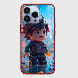 Чехол для iPhone 13 Pro Человечек из лего, цвет: 3D-красный