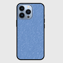 Чехол для iPhone 13 Pro Холодный голубой текстурированный однотонный, цвет: 3D-черный