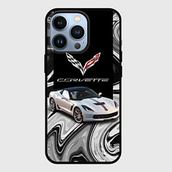 Чехол для iPhone 13 Pro Chevrolet Corvette - motorsport racing team, цвет: 3D-черный