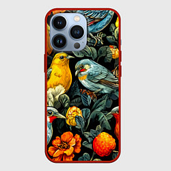 Чехол для iPhone 13 Pro Кукушки, цвет: 3D-красный
